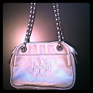 Used Gunmetal Tory Burch Thea Crossbody.